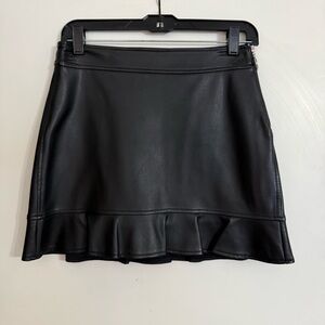 Express Black Faux Leather Mini Skirt